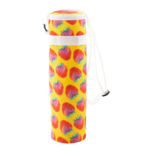 Individuāli izgatavota 600D RPET aukstumsoma 1,5 l pudelei, ø110×330 mm – Balta
