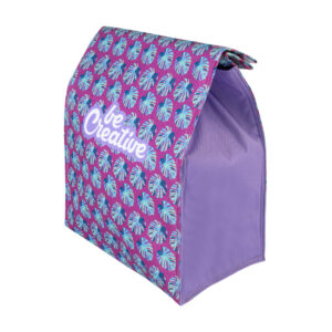 Individuāli izgatavota 600D RPET pusdienu aukstumsoma ar līpaizdari, 190×320×120 mm – Balta
