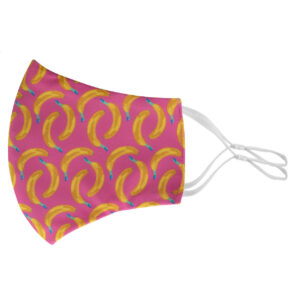 Individuāli izgatavota divslāņu auduma sejas maska ar regulējamām gumijām, pieaugušajiem – Balta