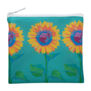 Individuāli izgatavota poliestera kosmētikas somiņa, 150×120 mm – Balta