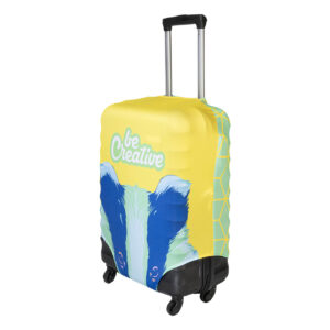 Individuāli izgatavots RPET kofera pārvalks ar pilnu apdruku, L (līdz 50×70×30 cm) – Balta