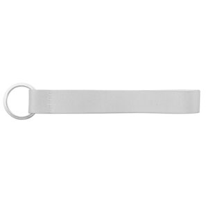 Īsa sublimācijas kaklasiksna (rPET) ar gredzenu Ø 32 mm – 20 x 150 mm – Balta