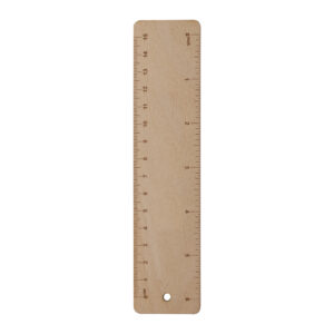 Koka lineāls, 15 cm – Dabīga