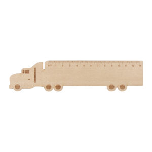 Koka lineāls multfilmu tēla formā, 192×35 mm – Dabīga, kravas automašīna
