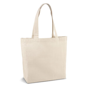 Cotton canvas shopping bag with inner pocket – 280 g/m² – Beige