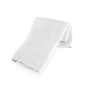 Kokvilnas sporta dvielis – mazais, 380 g/m² – Balta