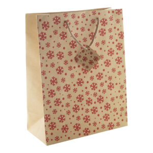 Large kraft paper Christmas gift bag – Dabīga / sarkana