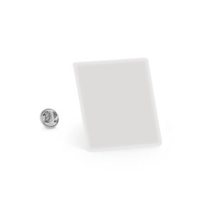 Square flexible Doming (3D sticker) badge – 20 mm – Silver