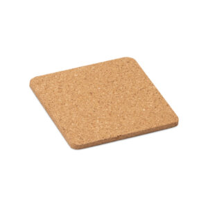 Square cork coaster – Beige
