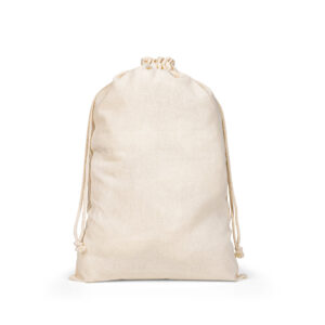 Large cotton gift bag with drawstrings – Beige