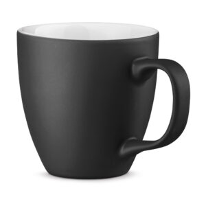 Matte porcelain mug with hydroglaze coating – 450 ml – Black