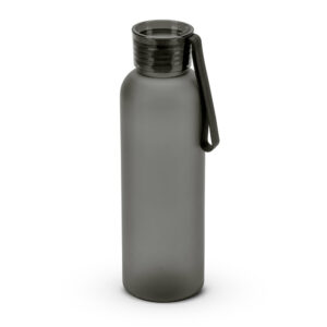 Matēta sporta pudele no pārstrādātas plastmasas (100% rPET) – 600 ml – Melna