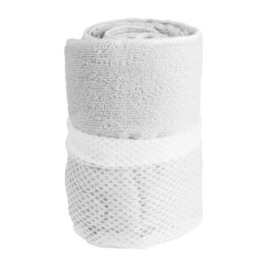 Mikrošķiedras sporta dvielis ar maisiņu, 185 g/m², 50×100 cm – Balta