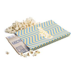Microwave popcorn in individually printed paper sleeve, 100 g – White