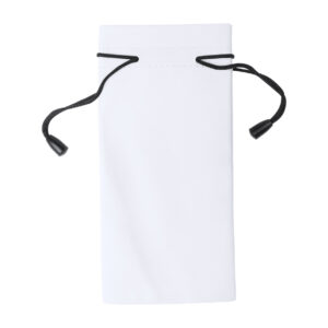Mīksts poliestera saulesbriļļu maciņš, 90×180 mm – Balta / melna