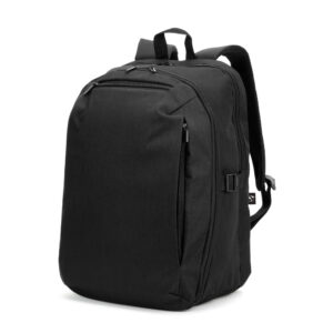Mugursoma ar pilnībā atveramu nodalījumu no 300D pārstrādāta poliestera – 16" – Melna
