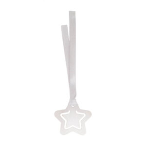 Stainless steel bookmark-clip in Christmas design – Silver, star