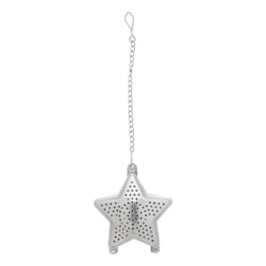 Stainless steel tea infuser with chain – Sudraba, zvaigzne