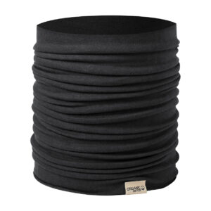 Organiskās kokvilnas daudzfunkcionāla šalle, 130 g/m² – Melna