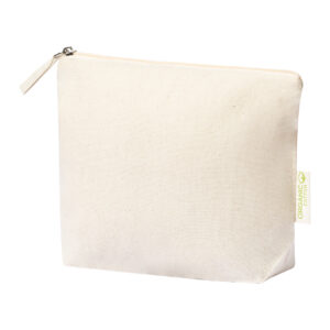 Organiskās kokvilnas kosmētikas somiņa 175 g/m², 220×160×60 mm – Dabīga