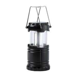 Portable camping lamp with 30 LEDs and metal handles – Black