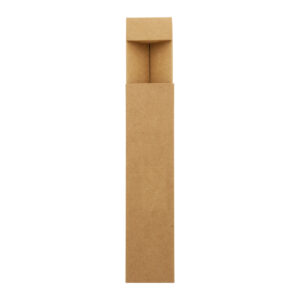 Pārstrādāta kraftpapīra dāvanu kastīte vienai pildspalvai, 170×40×20 mm – Dabīga