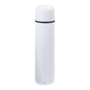 Pārstrādāta nerūsējošā tērauda vakuuma termoss, 1000 ml – Balta