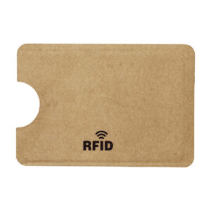 Pārstrādāta papīra karšu turētājs ar alumīnija polsterējumu un RFID aizsardzību – Dabīga