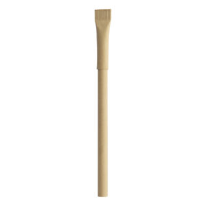 Pārstrādāta papīra lodīšu pildspalva ar tās pašas krāsas vāciņu, ø7×145 mm – Dabīga