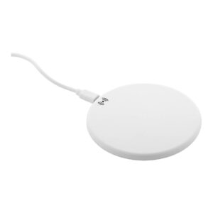Pārstrādātas ABS plastmasas bezvadu ātrais lādētājs, 15 W – Balta