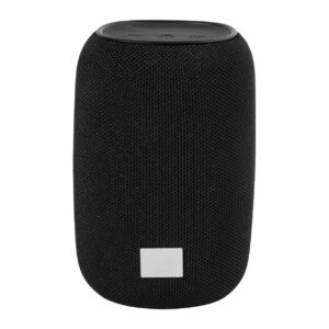 Pārstrādātas ABS plastmasas bezvadu skaļrunis ar alumīnija karabīni, 1800 mAh – Melna