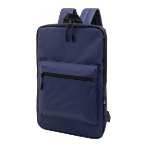 Slim waterproof 600D RPET backpack for 15" laptop – Dark blue