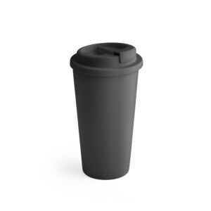 Plastic travel mug with double walls – 500 ml – Black