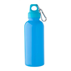 Plastmasas sporta pudele ar karabīni, 600 ml – Zila