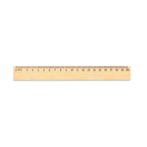 Pine wood ruler 20 cm – Beige