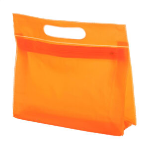 PVC kosmētikas somiņa ar rāvējslēdzēju, 240×210×65 mm – Oranža
