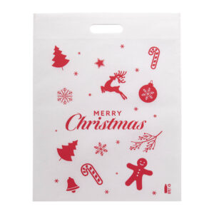 RPET shopping bag with Christmas design – White