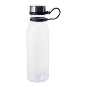 RPET bottle with stainless steel lid-handle, 830 ml – Transparent