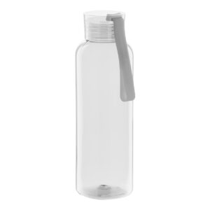 RPET pudele ar tāda paša toņa vāciņu un silikona nešanas siksniņu, 500 ml – Balta