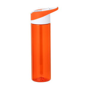 RPET sports bottle with lid-handle, 600 ml – Orange