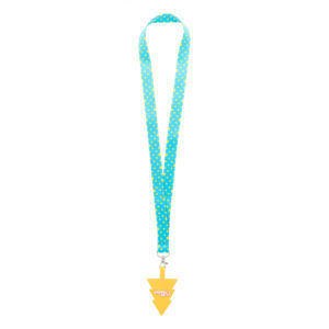 RPET phone lanyard with Christmas tree-shaped insert – White