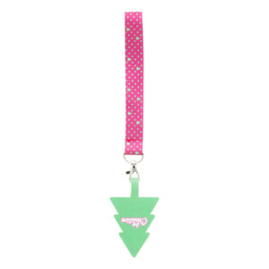 RPET phone wrist strap with Christmas tree-shaped insert – White