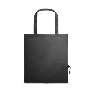 Foldable polyester (190T) shopping bag – Black