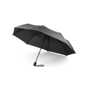Foldable umbrella made from rPET with automatic opening and PP handle – Ø 99 cm – Black