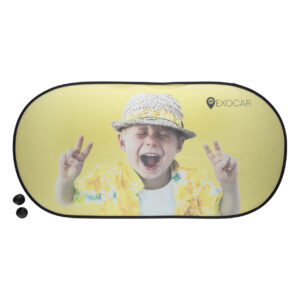 Saliekams sublimācijas auto vējstikla saulessargs, 100×50 cm – Balta