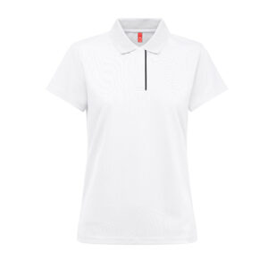 Sieviešu tehniskā auduma polo krekls no pārstrādāta poliestera, 180 g/m² – balts – Balta