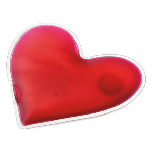 Warming PVC pouch in heart shape – Red