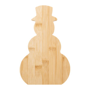 Snowman-shaped bamboo board – Natural