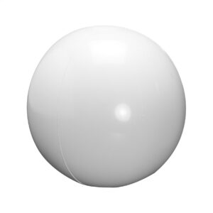 Spīdīga piepūšama PVC pludmales bumba, Ø 40 cm – Balta