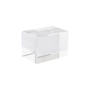 Stikla bloks dāvanu kastītē ar magnētisku aizdari, 60×40×40 mm – Caurspīdīga